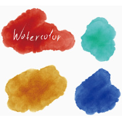 时尚水彩墨迹背景矢量素材