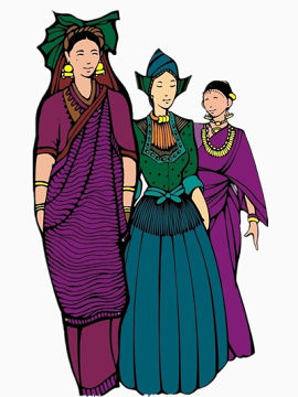 盛装出席的贵妇人