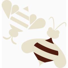 简易画蜜蜂元素卡通手绘图标元素