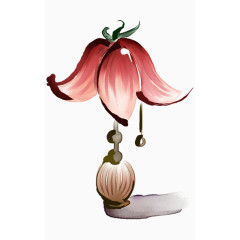 红色花朵吊灯创意