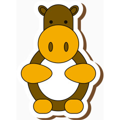 矢量牛装饰图案免扣素材