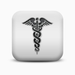 磨砂白广场图标标志医学警报符号图标