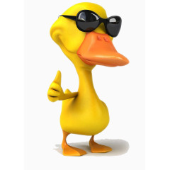 卡通手绘小黄鸭