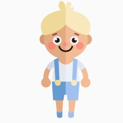 可爱扁平化儿量素材