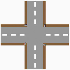 十字路口平原图标