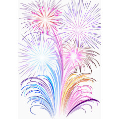 一簇漂亮的彩色礼花