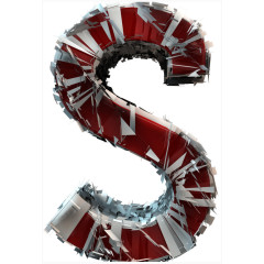 3d字母现代时尚炫酷 红