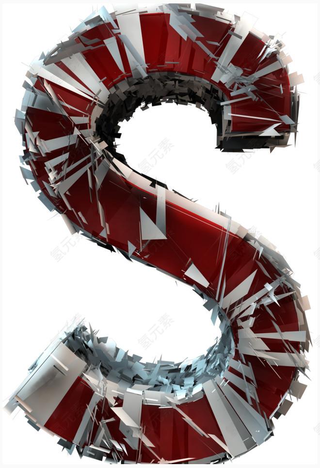 3d字母现代时尚炫酷 红