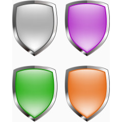 矢量手绘盾牌标签