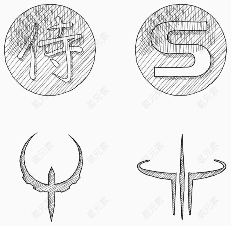 素描ui图标