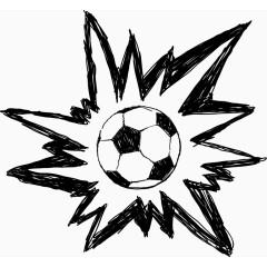 足球简易画卡通手绘装饰元素