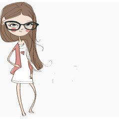 卡通酷女孩