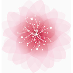 粉色花装饰元素