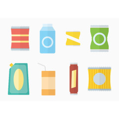 纯净水扁平化饮料杯果冻