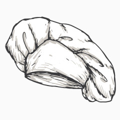 手绘风厨师帽