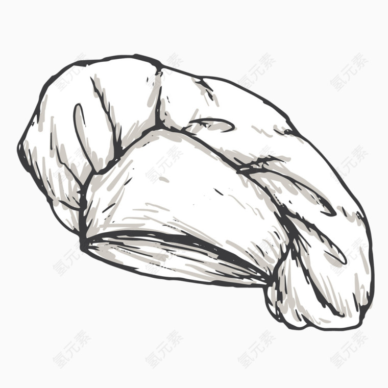 手绘风厨师帽