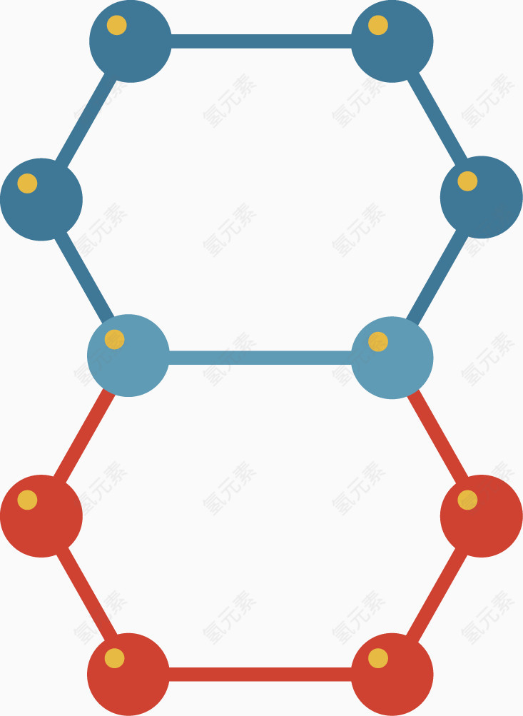 矢量PPT设计创意六边形图标