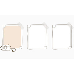 卡通手绘素描相机边框