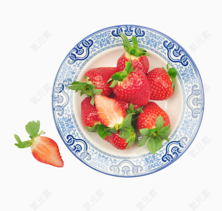 新鲜盘装草莓