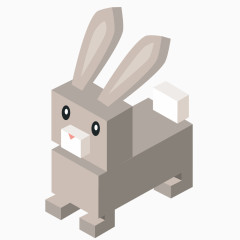 几何立体卡通动物