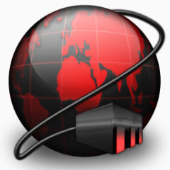 网络连接黑色红红色图标