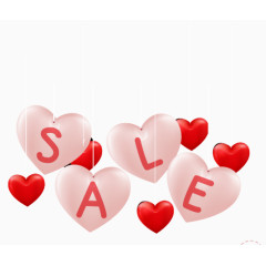 挂式文字爱心气球群