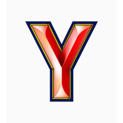 红色立体字母Y