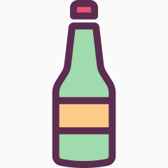 卡通彩色饮料图标