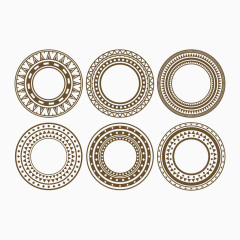 矢量咖啡色圆环