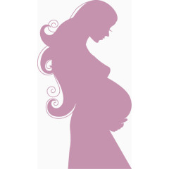 怀孕女人剪影
