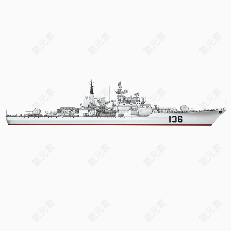 军舰免抠素材