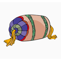 卡通五彩花型枕头