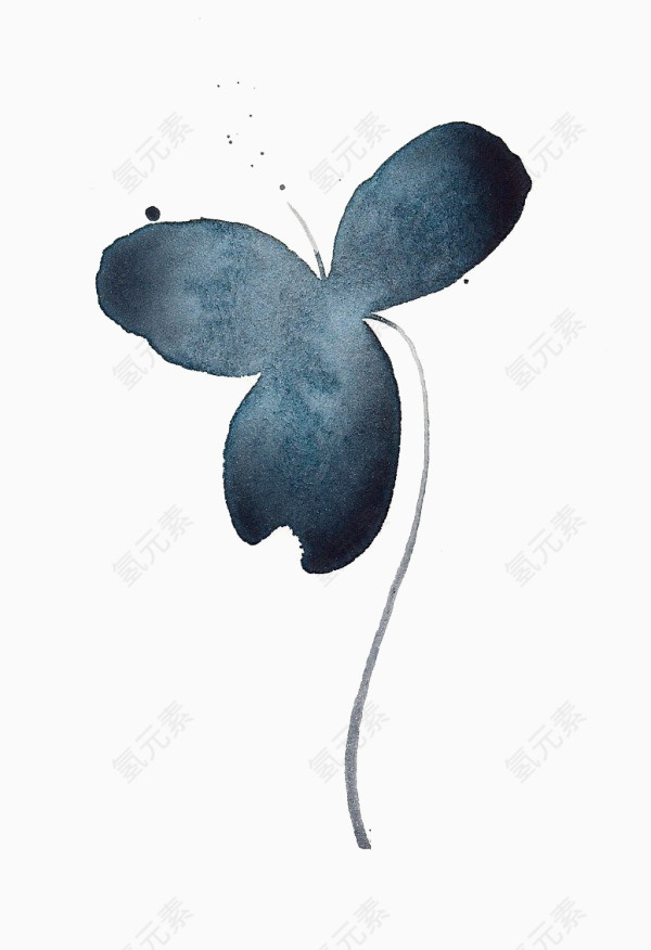 墨色花卉