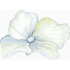 水粉画蓝色叶子