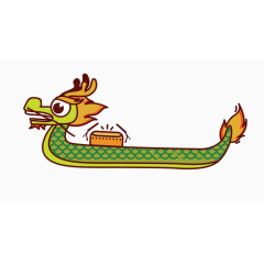 手绘端午节龙舟