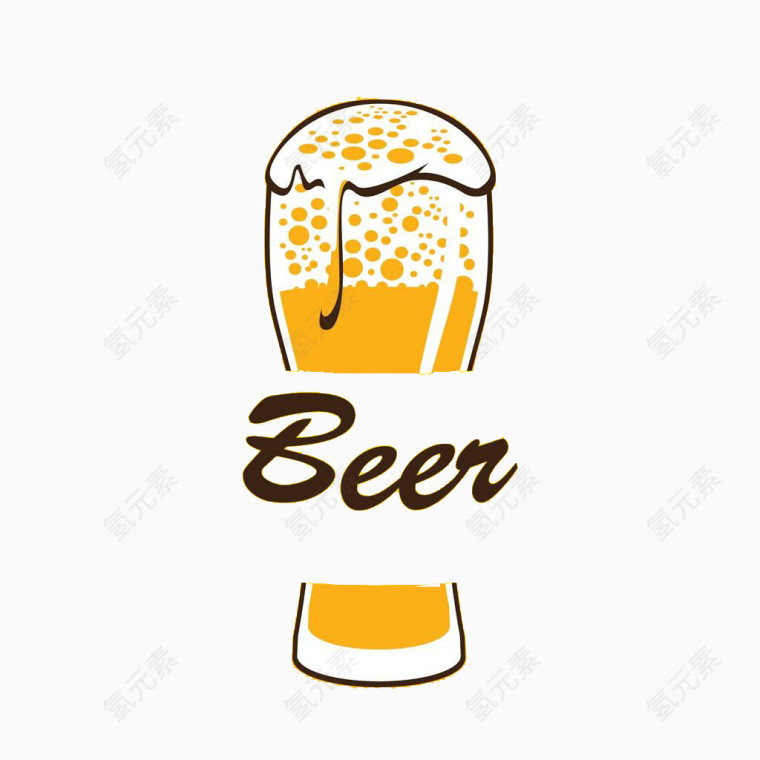 创意啤酒广告免抠素材