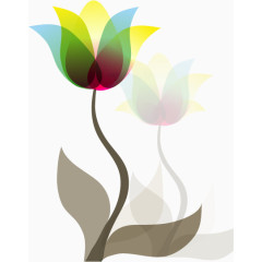 矢量花朵装饰图案免扣素材