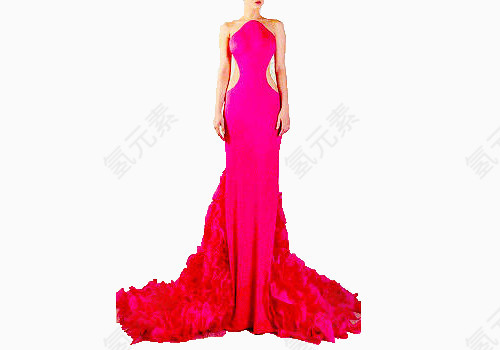 粉色礼服长裙