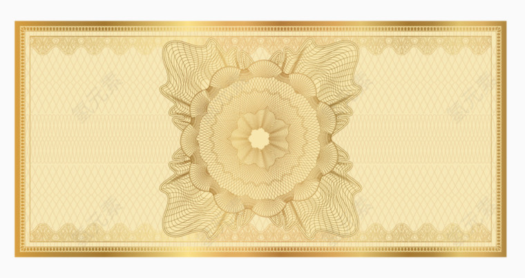 金色花纹欧式邀请卡