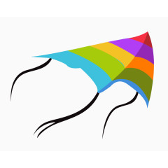 卡通彩色条纹风筝