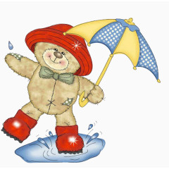 雨伞小熊