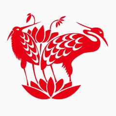 红色花纹边框