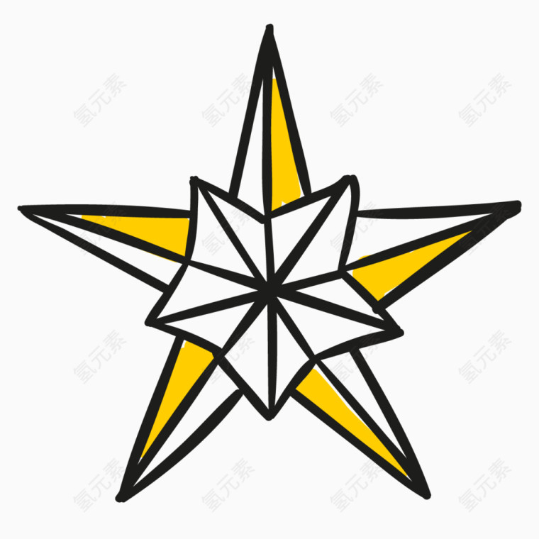 手绘星星图标