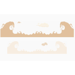 卡通平面祥云层