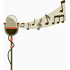 麦克风和音乐符