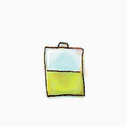 电池电荷能量自由水彩画