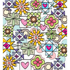 日系小清新图案矢量图