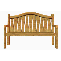 手绘欧式木质长椅