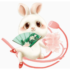 玉兔莲花