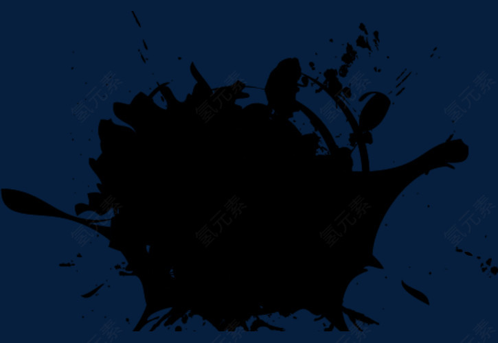 笔触素材 毛笔水墨书法 墨迹水墨笔触效果